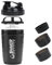 VIGIND Shaker à protéines 500ml,Bouteille shaker pour protéines,shaker avec compartiment,Mélangeur Sans Grumeaux，Anti-Fuite,Sans BPA & Lavable Lave-Vaisselle （Noir）