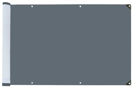 Maximex Anthrazi Uni Balkonginsynsskydd för balkong, glasfiberförstärkt balkonginsynsskydd, UV- och väderbeständig, kan skäras till, 5 m x 85 cm