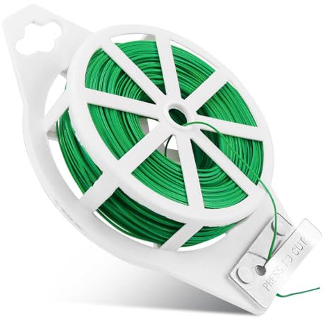 Raxfekro 100 m, filo di legatura verde, filo per piante con tagliente, filo per fiori, filo da giardino per giardinaggio, casa e ufficio, supporto per piante