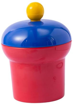JISADER Bocal à Bonbons, Bocal à Biscuits 0,5 L avec Couvercle, récipient à collation Moderne, sucrier pour fête, réunions de Famille, Table à Manger, Rouge Bleu Jaune