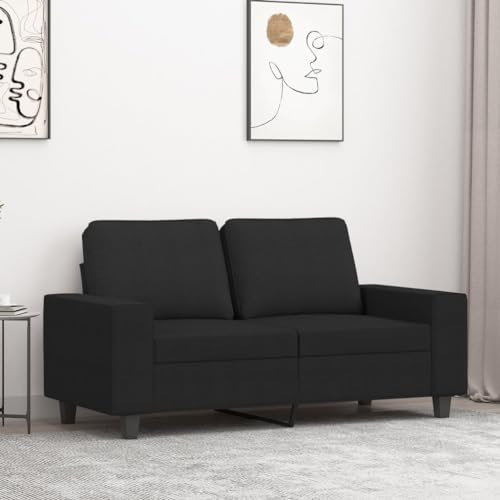 Xichuzi 2-Sitzer-Sofa Schwarz 120 cm Stoff, Loungesofa, Sofas & Couches, Relaxsofa, Couch für Wohnzimmer, 359387