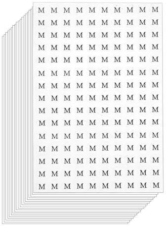 4500 Stück Kleidungsgrößen Aufkleber Etiketten, Selbstklebend Klebeetiketten Aufkleber für Kleidung Größe, Runde Größenetiketten Größenaufkleber 1.3 cm Durchmesser Clothing Size Label Stickers (M)