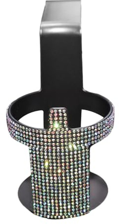 Bling Car Cup Halter - Tragbare Autocup -Halterung Mit Strassdekor | Multifunktioneller Getränkehalter Für Dosen, Flaschen, Tumbler Und Glitzer -Organisator Für Die Innenverkehrsschale Für Autositze