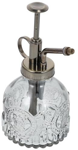 STAHAD Vintage Glas sprühflasche mit Reliefdesign Wiederbefüllbar und Leicht für Pflanzenbewässerung und Blumenpflege für Bonsai Indoor Outdoor Garten Umweltfreundlich und Praktisch