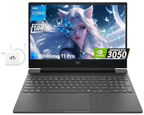 HP Victus 15.6 FHD 144Hz Gaming Laptop, 16GB RAM 1TB SSD Intel 8-Core i5-12450H(Beat i7-11800H), NVIDIA GeForce RTX 3050 for Laptop Gamer with Backlit Keyboard Wi-Fi 6 Bluetooth 5.4 Win 11 Pro