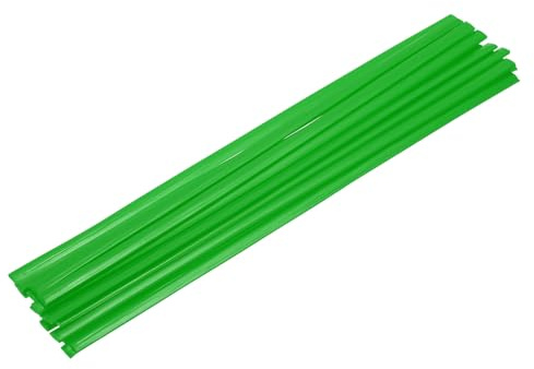 QUARKZMAN 15PCS Bacchette Di Saldatura Plastica Verde 9.5mm x 330mm HDPE Nastro Piatto Di Saldatura Plastica Per Riparazione Serbatoi Idrici Pallet Carrelli Elevatori Bidoni(0.4 x 13)