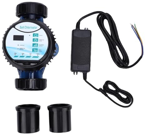 Phefop Clorador Salino Generador de Placa Ti, Control WiFi 60W, Salida Ajustable 10g/h, Adecuado para Piscinas, SPA