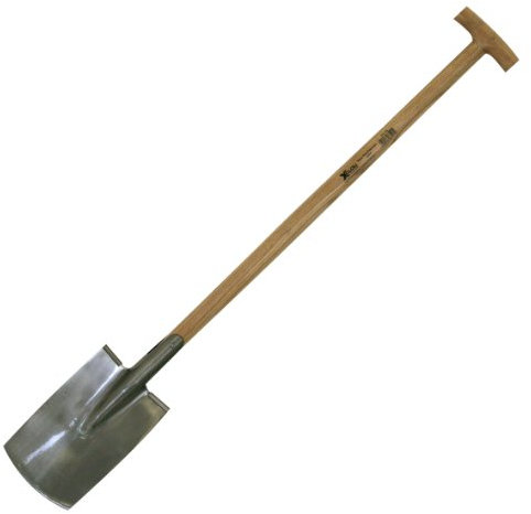 Xclou Garden Damen-Doppelfederspaten pol. T-Stiel, Mehrfarbig, Gesamtlänge ca. 110 cm, Stiellänge ca. 74 cm, Arbeitsbreite ca. 16 cm