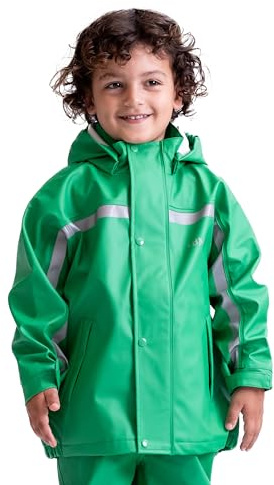 BMS Kinder Regenjacke Softskin Buddeljacke Grün-104
