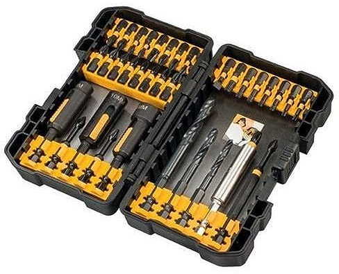 Dewalt 35-teiliges Bohrer-Set mit Schraubendreher-Bits, HSS-G Metallbohrer, Twist-Bohrer, Zylinderschaft, Beschichtet, für Metall, Holz, Kunststoff