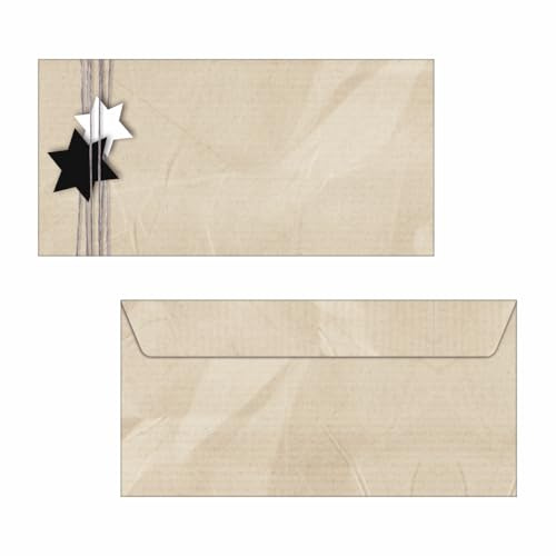 SIGEL Weihnachts Briefumschläge Christmas Wrapping DIN lang 50 Stück | DU079, Für Weihnachtspost Grußkarten und Einladungen geeignet