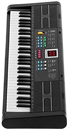 Pianoforte a Tastiera Elettrica Strumento a Pianoforte a 61 Tasti MQ6187 con Modalità di Alimentazione Multiple per Principianti e Bambini da 1 a 10