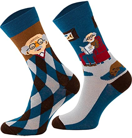 Todo Calcetines Divertidos Hombre y Mujer, Calcetines Fantasia con Motivo, de Colores