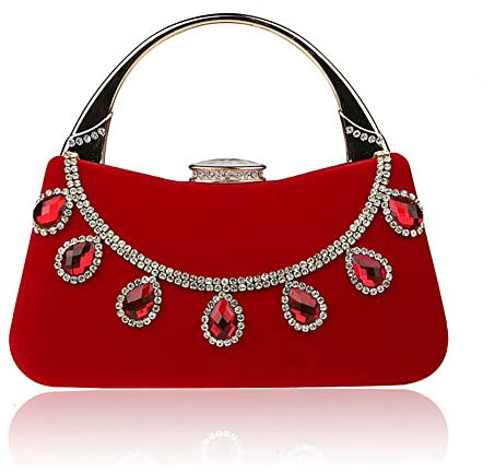 Damen Clutch Glitzer Handtasche Gold Abendtasche kleine Umhängetasche Diamant Strass Elegant Crossbody Handtasche Tasche für Frauen Schultertasche Hochzeit Party