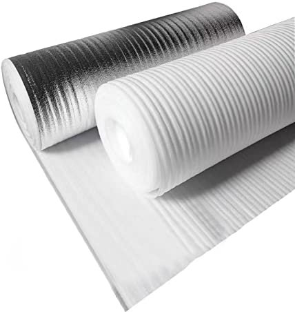 HARICSET Resistente a La Humedad Aislante Acustico Suelo Base para Suelos de Parquet 2 mm de Espesor con Barrera de Vapor de Espuma y Aluminio,para Suelos Laminados y de Parqué(Size:1 * 40m)