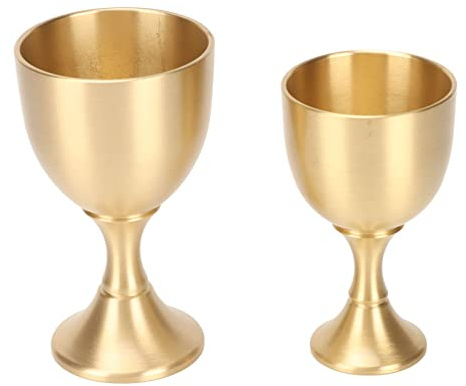 Fyearfly Calice De Gobelet Vintage Doré - Finition Petits Verres à Vin Décoration De Table pour Fête De Mariage Graduation Anniversaire