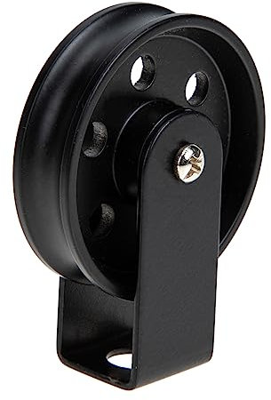 DOITOOL Vintage Riemenscheibe Aus Eisen Schwarz Retro Finish 50mm Seilzug Zubehör Für Selbstgemacht Pendelleuchte Und Wandleuchte Robuste Beleuchtungskomponente Für Zuhause Und Werkstatt