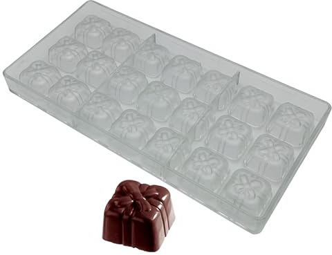 Gift Box Shape Polycarbonate Candy Mould Chocolate Bonbon Mold DIY Chocolate Plastic Tray (2114)