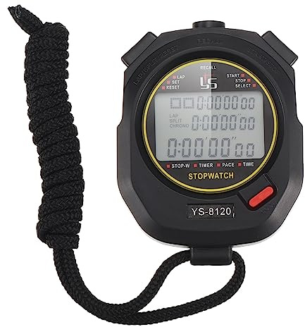 PATIKIL Professionell Kronometer Timer, 100 varv Minne, 0.01 Andra tidtagning Sport Stoppur Timer Alarm Klocka för Coach Rebiter Simma Löpning