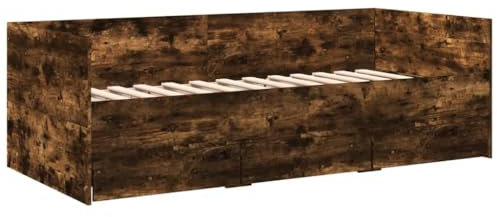 vidaXL Tagesbett mit Schubladen ohne Matratze Räuchereiche 75x190 cm