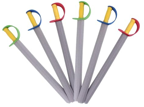 EHJRE 6 Stück Schaumstoff Schwert Kinder, Piratenschwerter-Spielzeuge, Lustiges Waffenspielzeug, Piratenschwert Schaumstoff, Eva Schwertschwert, Weich wasserdichte Schwert für Cosplay Rollenspiele