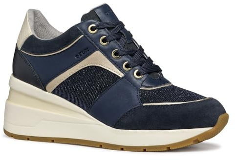 Geox D ZOSMA A, Scarpe da Ginnastica Donna, Navy, 41 EU