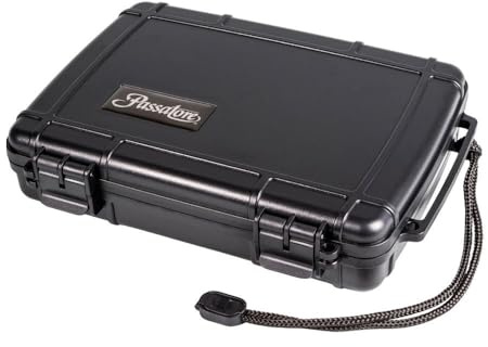 Passatore Cigar Case Reisehumidor aus Acryl, schwarz, für 6 Zigarren
