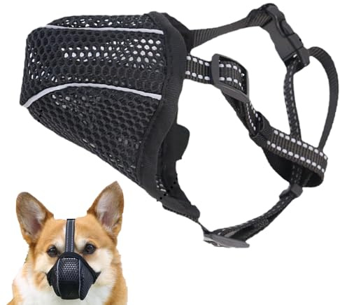Maulkörbe Für Hunde maulkorb mittlere Hunde Maulkorb Für Große Hunde Weicher Netzmaulkorb Für Große Hunde Maulkorb Für Kleine Mittlere Und Große Hunde Verhindert Das Beißen Kauen Und Bellen (L)