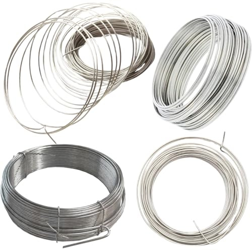 Citystores® 2mm (2.0mm x 20m) Galvanised Garden Wire Steel Rope Roll Picture Strand Cable Railing Fence Heavy Duty Plants Decking Fencing