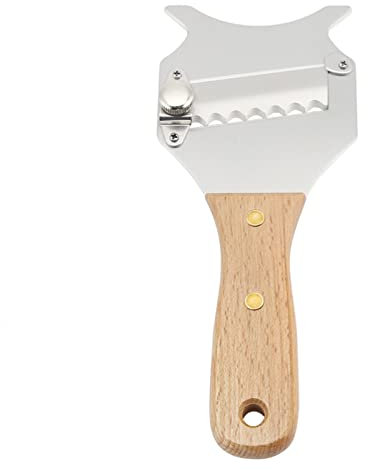 HAOHIZE Truffle Shaver, Truffle Slicer, Chocolate Shavings, Stainless Steel Truffle Cheese Slicer Chocolate Shave with Wooden Handle, Adjustable Blade Chocolate Shaver