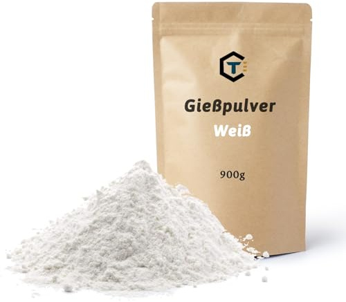 Gießpulver 900g, Reliefgießmasse Weiß Keramikpulver Gießformen geruchsneutral