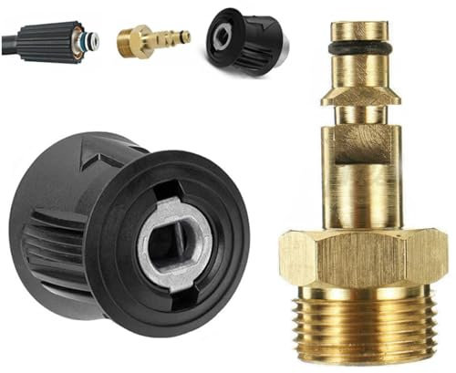 Xiciki High Pressure Washer Quick Connect Adapter, Hose Pipe Fittings for Karcher K2 K3 K4 K5 K6 K7 Series, Brass M22 14mm Pressure Washer Hose Fittings