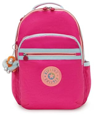 Kipling Seoul - Zaino da donna per computer portatile da 15, resistente, capiente, con spallacci imbottiti, custodia protettiva integrata