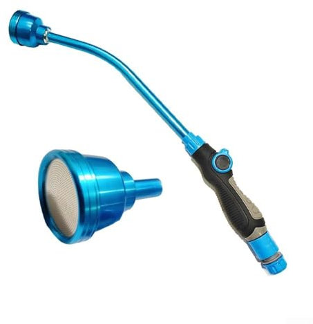 Tubo da giardino rimovibile per irrigazione, con design a 400 e 1000 fori, con manico antiscivolo rivestito in gomma TPU, per innaffiare cesti appesi, piante, arbusti, sementi (400 maglie)