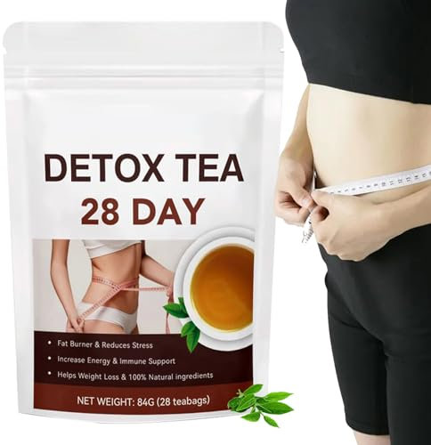 Entschlackungstee,28 Tage Tee Für Gewichtsverlust,Detox Tee Zum Abnehmen Beutel Für Tagesentgiftung & Verdauungsgesundheit,Abnehmen Schnell Fettverbrenner Slim Teepakete,Diätgetränk Für Bauchfett