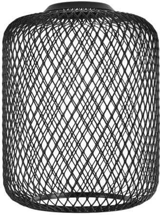 TOYANDONA Retro Industrial Iron Wire Lampshade Hollow Cylindrical Mesh Replacement Light Shade for Pendant Ceiling Fans Durable Metal Cage Lamp Cover for Decor