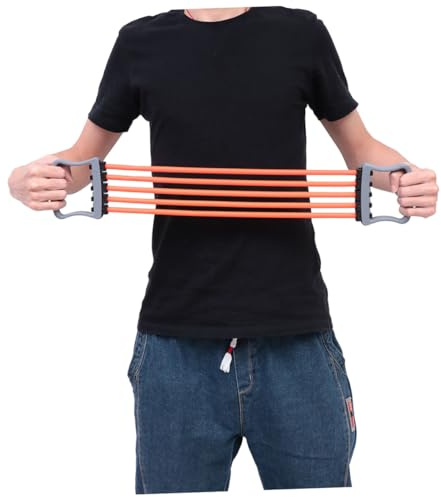 VICASKY Verstellbarer Chest Expander mit Abnehmbarem Federwiderstand Ergonomische Griffe Leichtes Fitnessgerät für Brust Arm Schultertraining Zuhause oder Büro für Muskelaufbau und