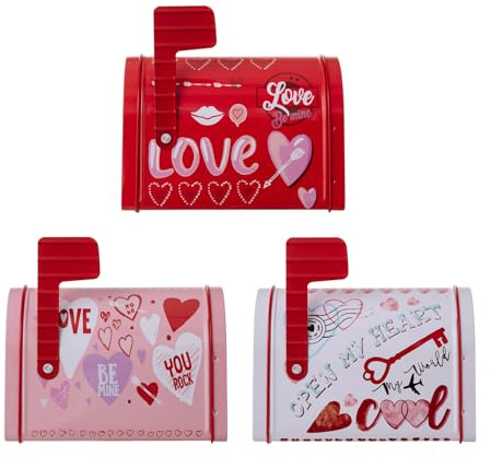 Saiyana Pack De 3 Cajas De Sobre De Metal En Miniatura Para Navidad Buzones De Chapa Para Almacenar Dulces Y Embellecer Decoraciones De Navidad