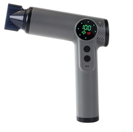 Asciugacapelli senza fili, ricaricabile, senza fili, portatile, USB, con aria calda, ad alta potenza, per mini asciugacapelli per dormitorio da viaggio (grigio)