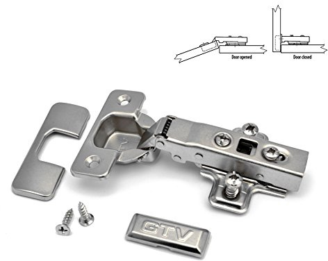 100 x GTV Soft Close 35mm Kitchen Cabinet Door Hinge Plate + Screws