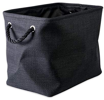 DII 5568 Hopfällbar Brokig Polyester Förvaringskorg Small Svart