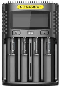 Nitecore UMS4 Universal Charger 3000mA USB Adult Unisex, Black, L: 159 x W: 107 x H: 41