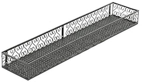 Fioriera Balcone Pensile Appendiabiti per Piante da Ringhiera Fioriera in Ferro Battuto Cremagliera per Vasi per Guardrail (Color : Black, Size : 12 * 25 * 100cm)