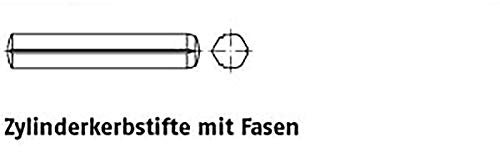 Zyl.kerbstifte m. Fase ISO 8740 1.4305 2 x 16 rostfrei A 1 VE=S 100 Stück
