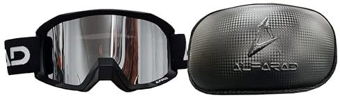 Alfarad Motorradbrille ATV DirtBike Offroad Racing MX-Brille Moto-Brille Silber