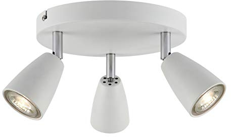 IMPTS Deckenstrahler 3 Flammig, Strahler Deckenleuchte Weiß Deckenlampe | inkl. LED GU10 Lampen 3W Warmweiß 250LM, Modern Spotleuchte Deckenspot für Küche, Wohnzimmer, Schlafzimmer