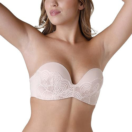 Wonderbra Women Refined Glamour Ultimate Strapless Bra, Creamy Pearl , 36F