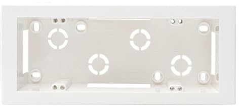 Scatola Esterna 506/507, Cassetta da Parete Portafrutti 6/7 Moduli, 215 x 90 x 47 mm, IP40, Colore Bianco, Compatibile con Serie Civili