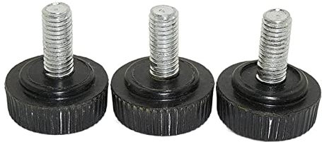 Rändelkopfschrauben, M4 M5 Rändelschraube aus Nylon mit rundem Kunststoffkopfgriff, metrisches Gewinde, schwarz, Daumenhanddrehschraube festziehen (Farbe: 6 mm (5 Stück), Größe: M4) (Color : 25mm (10