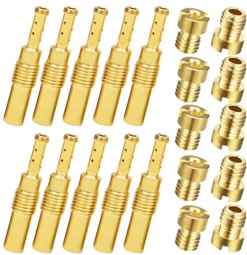 20 Stück- Vergaser Düsen Set,Hauptdüse und Langsame Pilotdüsen,10 Stück 100–140 Hauptdüsen und 10 Stück 32–55 langsame Pilotdüsen,für PWK Keihin OKO CVK KOSO PE PWM